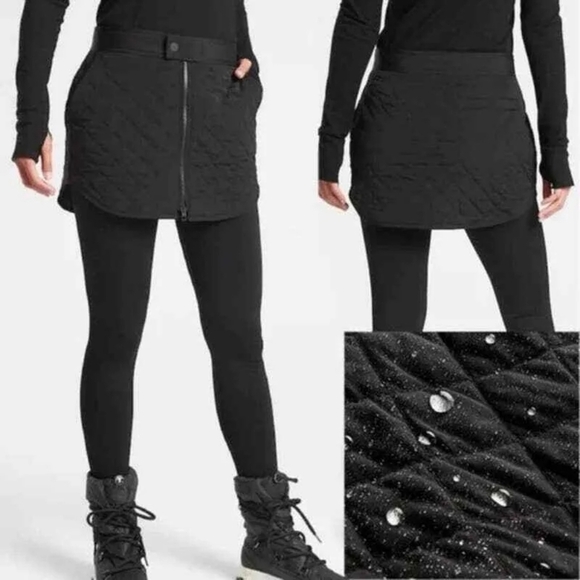 Athleta Toasty Buns Insulated Skirt in Black Size 6 - Picture 4 of 10